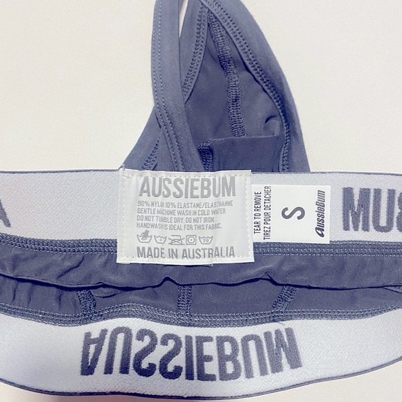 Aussiebum Mens Victory Thong - Grey - Size S - Picture 4 of 4